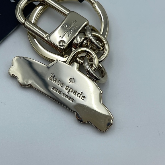 BNWT RARE Kate Spade keychain fob dangling taxi yellow hard to find - Picture 4 of 7